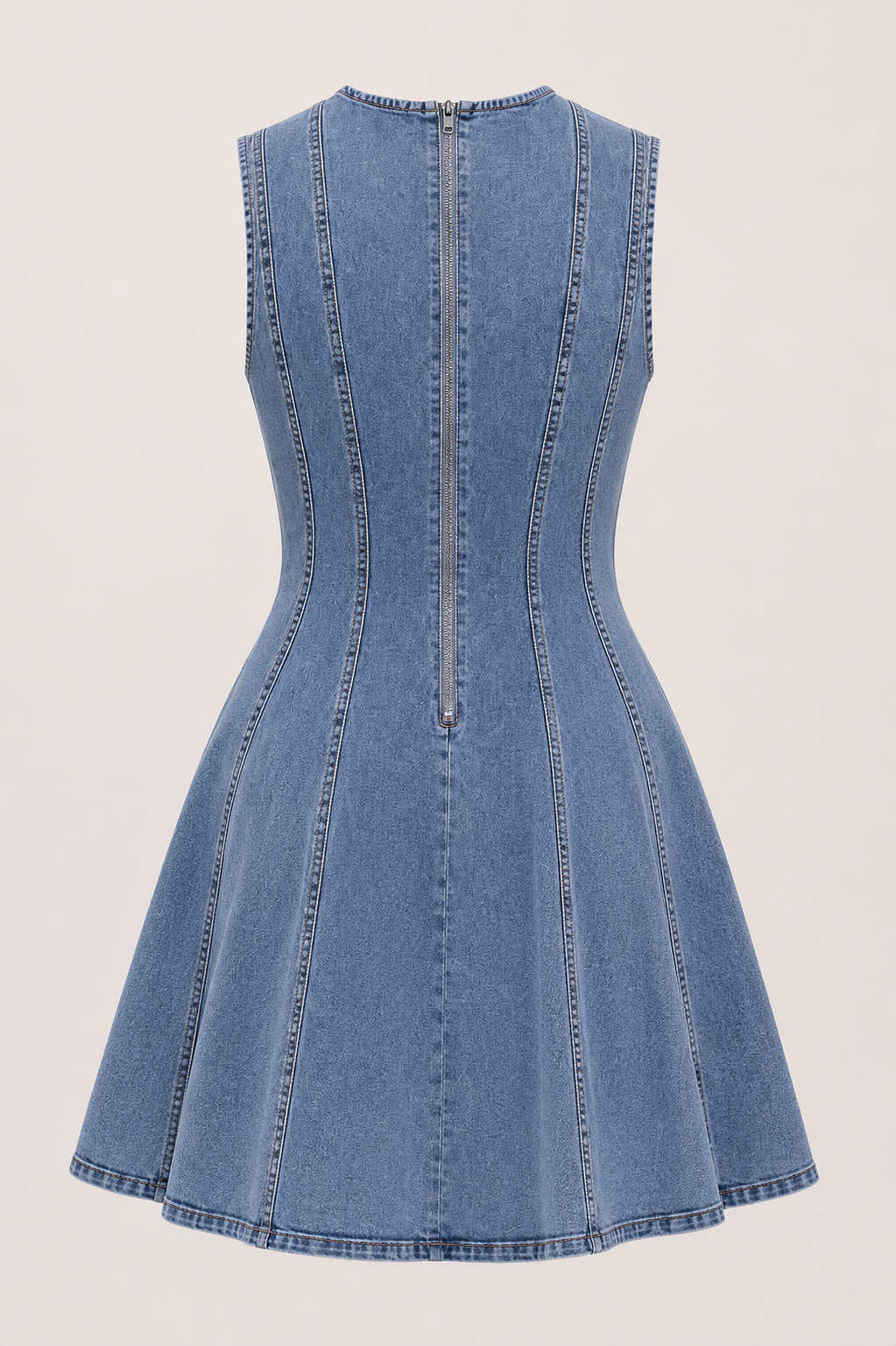 Clara A-Line Denim Mini Dress