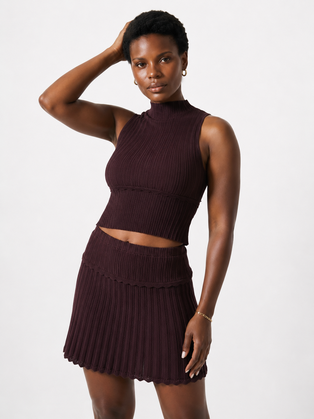 Anna Ripple Edge Knit Set