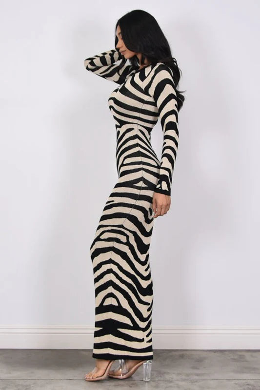 Nimmzy Jacquard Sweater Dress