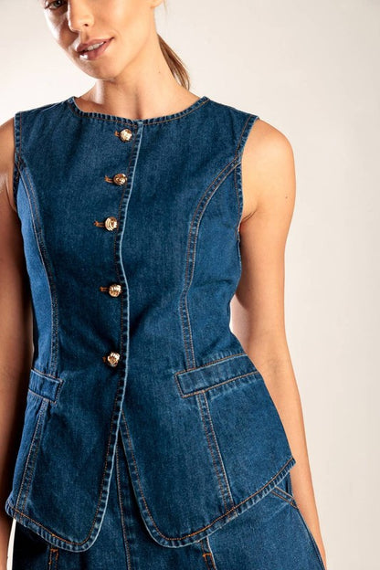 Jemima Denim Top