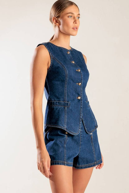 Jemima Denim Top