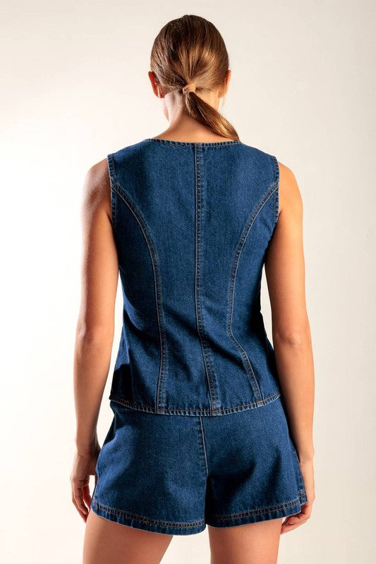 Jemima Denim Top