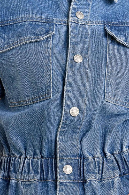 Milan Washed Denim Jumpsuit