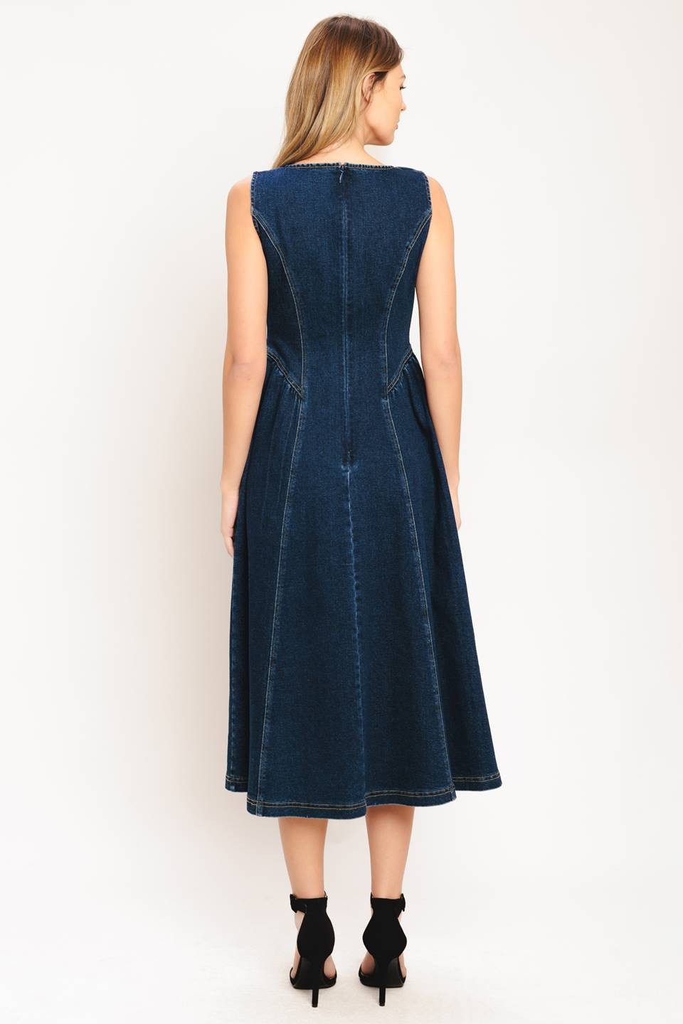Jua Denim Midi Dress