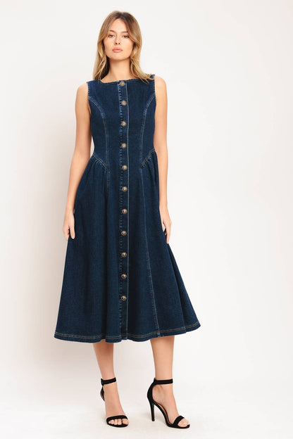 Jua Denim Midi Dress