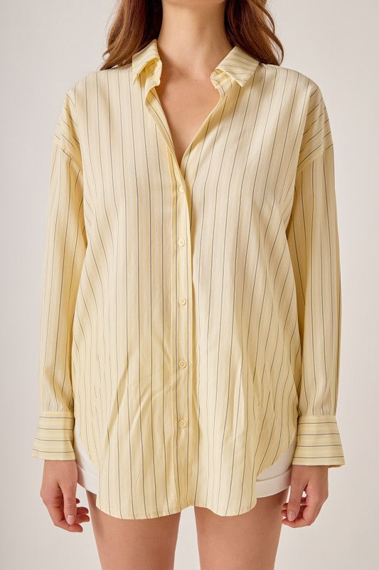 Makena Stripe Poplin Shirt