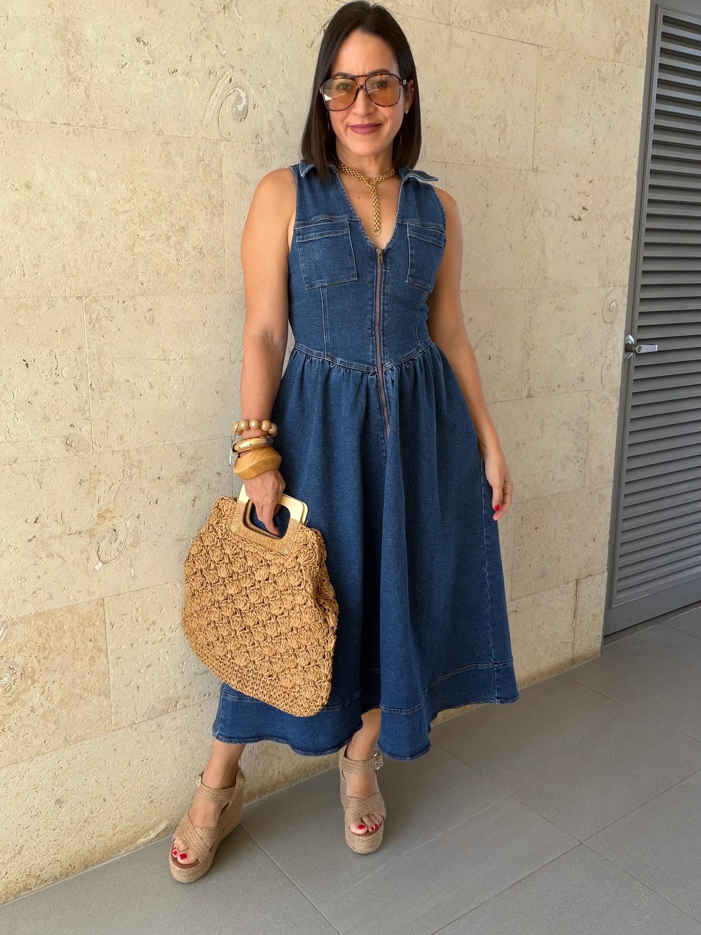 Njeri Denim Midi