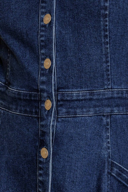 Naomi Washed Denim Midi Dress