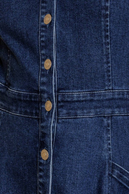 Naomi Washed Denim Midi Dress
