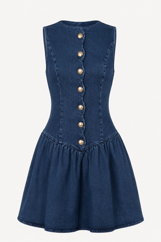 Ayla Sleeveless Denim Mini Dress