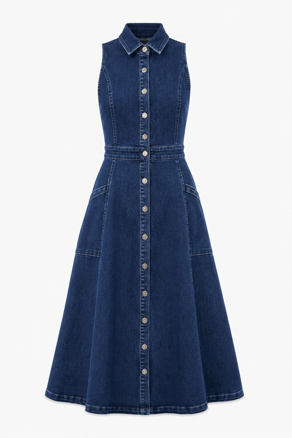 Naomi Washed Denim Midi Dress