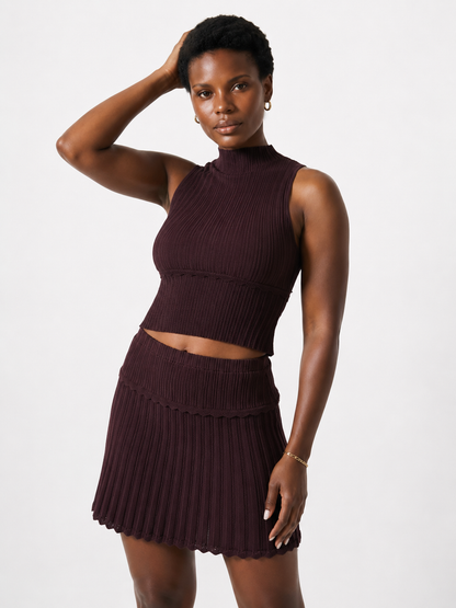 Anna Ripple Edge Knit Set