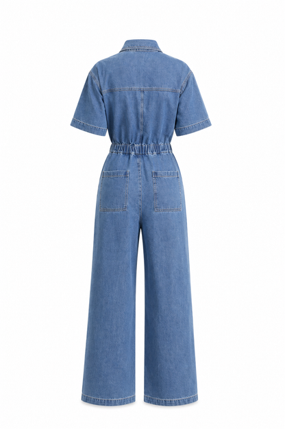 Milan Washed Denim Jumpsuit