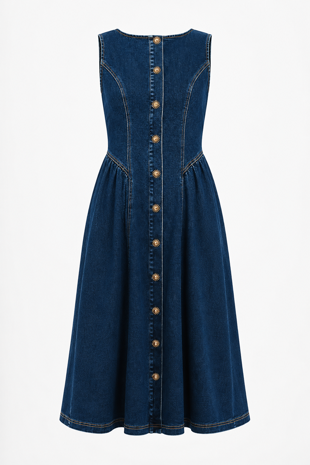 Jua Denim Midi Dress