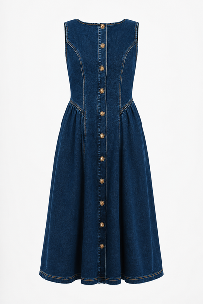 Jua Denim Midi Dress
