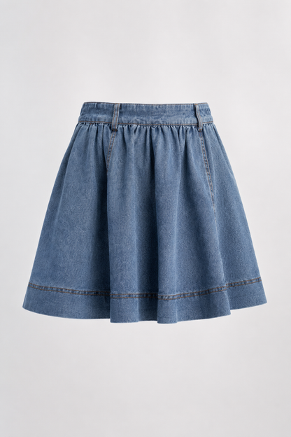 Andrea Denim Flare Mini Skirt