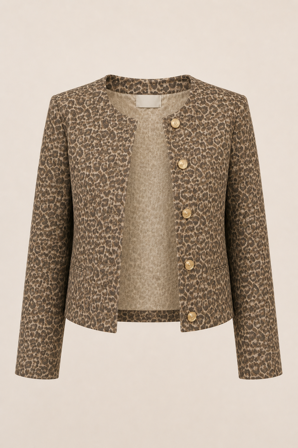 Priscilla Leopard Denim Jacket
