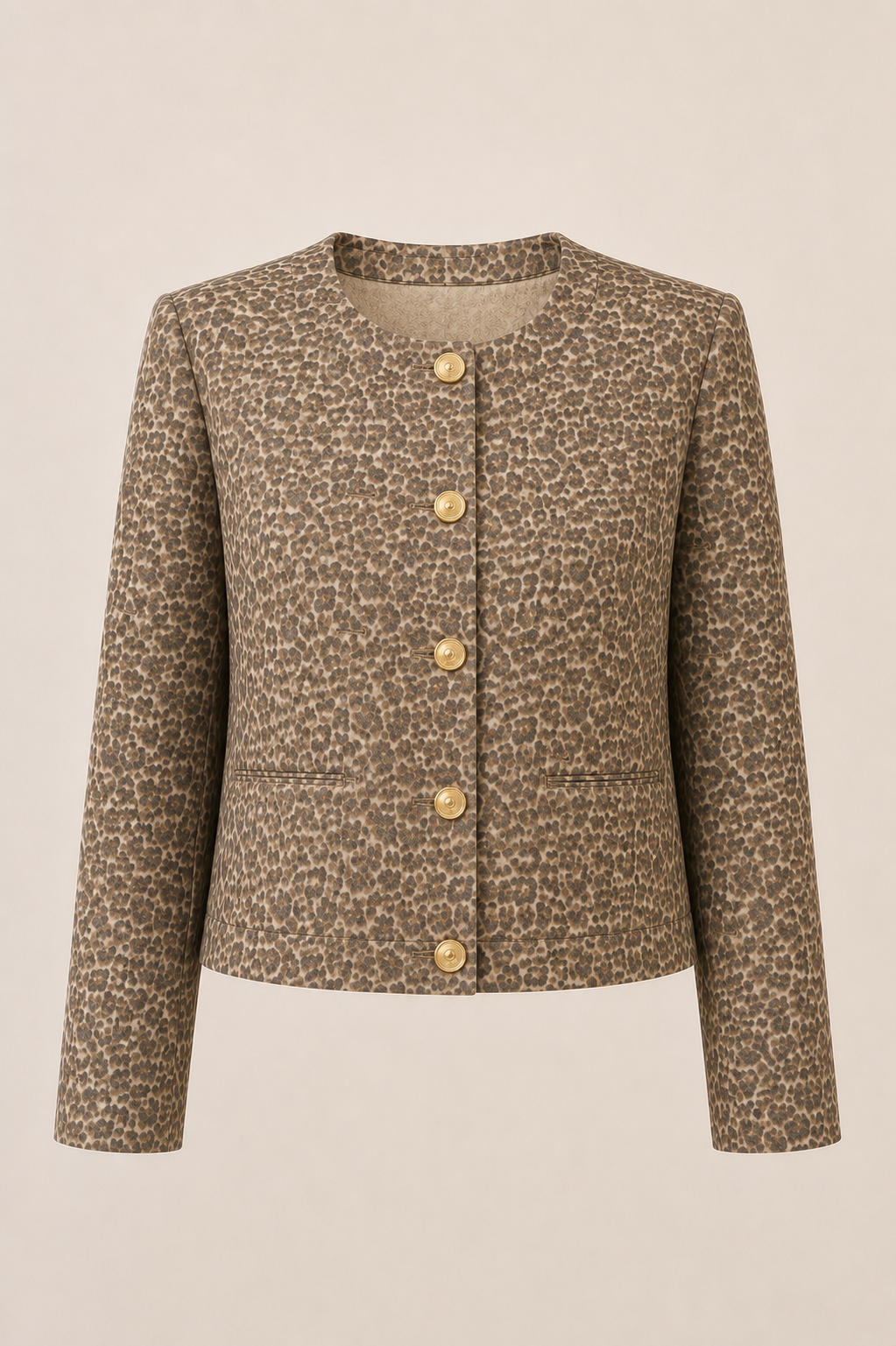 Priscilla Leopard Denim Jacket