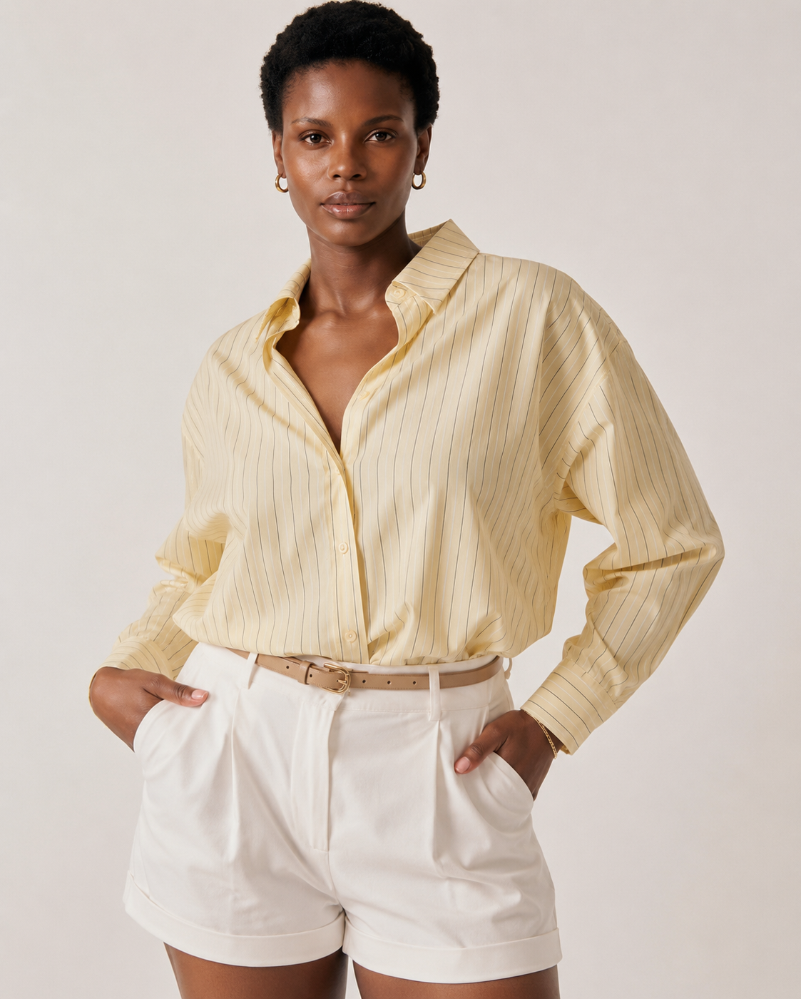 Makena Stripe Poplin Shirt